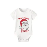 Christmas Matching Family Pajamas Dear Santa We Good Black Short Pajamas Set