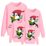 Family Matching Christmas Tops Exclusive Design Skating Penguin Family Christmas Sweatshirt