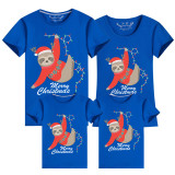 Family Matching Christmas Tops Exclusive Design Merry Christmas Light Strings Sloths Family Christmas T-shirt