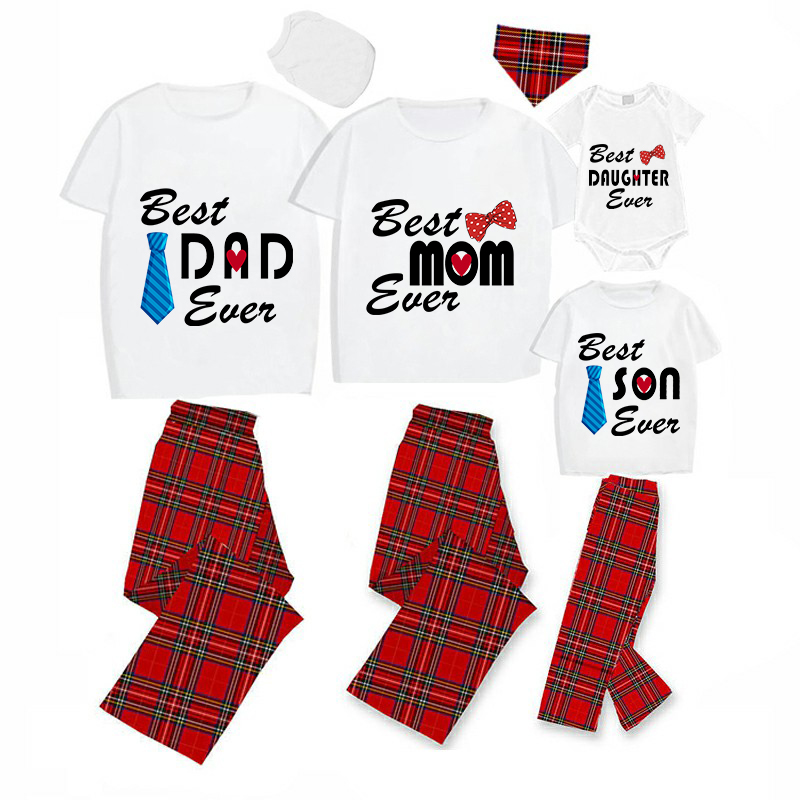 Family Matching Pajamas Exclusive Design Best One Ever White Short Long Pajamas Set