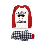 Christmas Matching Family Pajamas Chillin with Snowmies Plaids Pants Pajamas Set