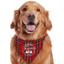 Christmas Design Pet Scarf Family Christmas Tree Dog Cloth