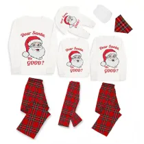 Christmas Matching Family Pajamas Dear Santa We Good White Top Pajamas Set