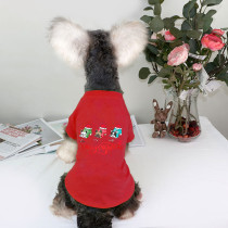 Christmas Design HO HO HO Bulldogs Christmas Dog Cloth with Scarf