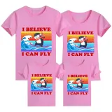 Family Matching Clothing Top Parent-kids I Believe I Can Fly Family T-shirts