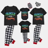 Family Matching Pajamas Exclusive Design Family Over Everthing Black Pajamas Set