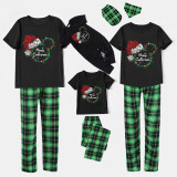 Christmas Matching Family Pajamas Merry Christmas Cartoon Mouse Short Black Pajamas Set