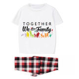 Family Matching Pajamas Exclusive Design Together We Are Family White Short Long Pajamas Set