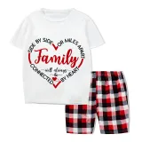 Family Matching Pajamas Exclusive Design Side By Side Or Miles Apart Family Will Always Be Connected By Heart White Short Pajamas Set