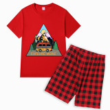 Family Matching Pajamas Exclusive Design Red Short Pajamas Set