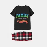 Family Matching Pajamas Exclusive Design Family Over Everthing Black Pajamas Set