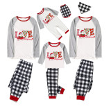 Christmas Matching Family Pajamas Love Snowman Christmas White Pajamas Set