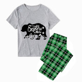 Family Matching Pajamas Exclusive Design Explore More Bear Green Plaid Pants Pajamas Set