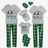 Christmas Matching Family Pajamas HO HO HO Merry Christmas Gnomies Gray Short Pajamas Set