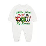 Christmas Matching Family Pajamas Chillin With My Homies White Top Pajamas Set