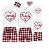 Family Matching Pajamas Exclusive Design Side By Side Or Miles Apart Family Will Always Be Connected By Heart White Short Pajamas Set