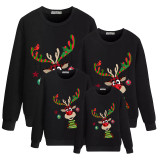 Family Matching Christmas Tops Exclusive Design Funny Hanging Ornaments Antler Family Christmas Sweatshirt
