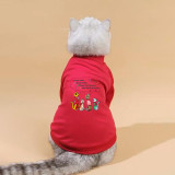 Christmas Design Singing Cat Christmas Dog Cloth with Scarf