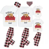 Family Matching Pajamas Exclusive Design Today Is Laying On The Couch Day White Short Long Pajamas Set