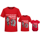 Father's Day Matching Clothing Top Father-kids Name Custom Partners For Life Family T-shirts