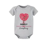 Family Matching Pajamas Exclusive Design Family Over Everthing Tree Gray Short Long Pajamas Set