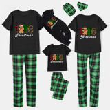 Christmas Matching Family Pajamas Love Gingerbread Christmas Black Short Pajamas Set