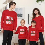 Family Matching Christmas Tops Exclusive Design Dear Santa Naughty Ones Family Christmas Sweatshirt