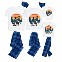 Family Matching Pajamas Exclusive Design Explore More Climbing Blue Plaid Pants Pajamas Set