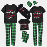 Christmas Matching Family Pajamas It's The Most Wonderful Time of The Year Crosses Black Short Pajamas Set