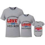 Father's Day Matching Clothing Top Father-kids Just A Boy Who Loves His Daddy Family T-shirts
