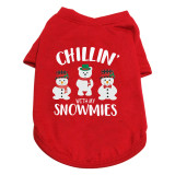 Christmas Design Chillin Three Snowmies Christmas Dog Cloth with Scarf