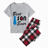Family Matching Pajamas Exclusive Design Best One Ever Gray Short Long Pajamas Set