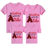 Family Matching Christmas Tops Exclusive Design Christmas with The Tube Family Christmas T-shirt