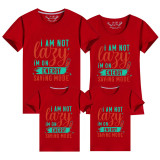 Family Matching Clothing Top Parent-kids I'm Not Lazy I'm On Energy Saving Mode Family T-shirts