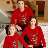Family Matching Christmas Tops Exclusive Design Funny Hanging Ornaments Antler Family Christmas Sweatshirt