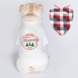 Christmas Design 2023 Family Tree Christmas Dog Cloth with Scarf