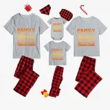 Family Matching Pajamas Exclusive Design Family Where Life Begins And Love Never Ends Gray Short Long Pajamas Set