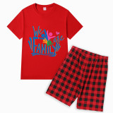 Family Matching Pajamas Exclusive Design Together We Are Family Red Short Pajamas Set