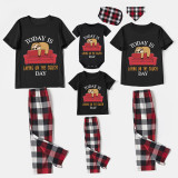 Family Matching Pajamas Exclusive Design Today Is Laying On The Couch Day Black Pajamas Set