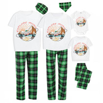 Family Matching Pajamas Exclusive Design Explore More Car Green Plaid Pants Pajamas Set