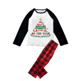 Christmas Matching Family Pajamas It's The Most Wonderful Time of The Year Reindeer White Top Pajamas Set