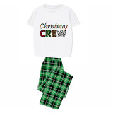 Christmas Matching Family Pajamas Christmas Crew Green Plaids Pajamas Set