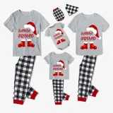 Christmas Matching Family Pajamas Bearded Santa Claus Short Gray Pajamas Set