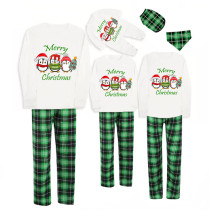 Christmas Matching Family Pajamas Merry Christmas Three Penguin White Top Pajamas Set