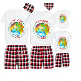 Family Matching Pajamas Exclusive Design Explore More Earth White Short Pajamas Set
