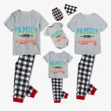 Family Matching Pajamas Exclusive Design Family Over Everthing Gray Short Long Pajamas Set