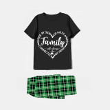 Family Matching Pajamas Exclusive Design Side By Side Or Miles Apart Family Will Always Be Connected By Heart Black Pajamas Set