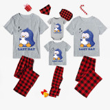 Family Matching Pajamas Exclusive Design Lazy Day Gray Short Long Pajamas Set