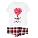Family Matching Pajamas Exclusive Design Family Over Everthing Tree White Short Long Pajamas Set