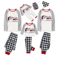Christmas Matching Family Pajamas Santa There is Some HO'S White Top Pajamas Set